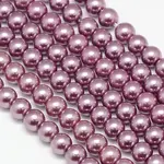 Eco-Friendly Dyed  Glass Pearl Round Beads Strands