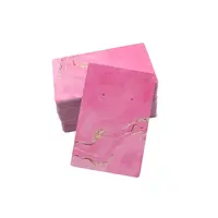 100Pcs Rectangle Gold Stamping Paper Necklace and Earring Display Cards