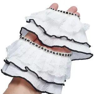 5 Yards Polyester Pleated Lace Ribbon