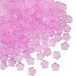 150Pcs Transparent Spray Painted Glass Beads