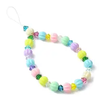 Pumpkin Acrylic Beaded Mobile Straps