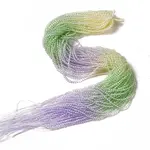 Transparent Gradient Color Glass Beads Strands