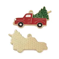 Christmas Theme Rack Plating Alloy Enamel Pendants