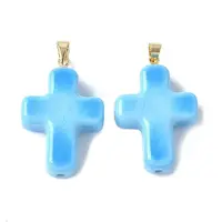 Handmade Lampwork with Brass Pendants