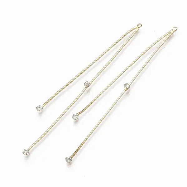 Brass Snake Chain Tassel Pendants