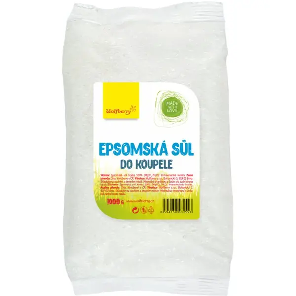 Wolfberry Epsomská soľ do kúpeľa soľ do kúpeľa 1000 g