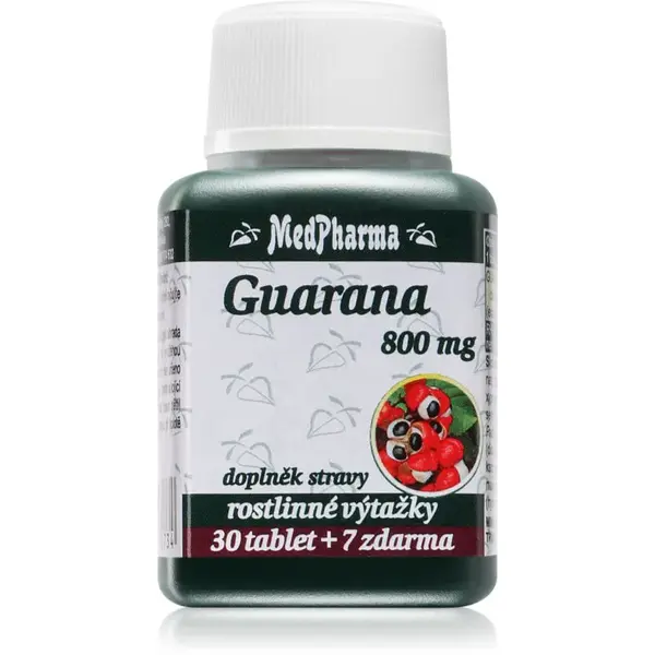 MedPharma Guarana 800 mg tablety na podporu zníženia miery únavy a vyčerpania 37 tbl