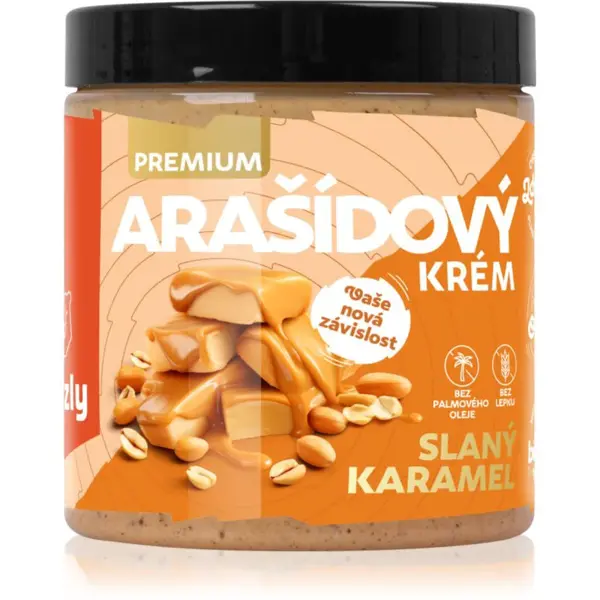 Grizly Arašidový krém Slaný karamel orechová nátierka 250 g