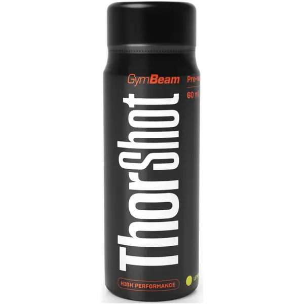GymBeam Thor Shot podpora sportovního výkonu s kofeinem příchuť Lemon & Lime 60 ml