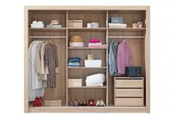 Šatní skříň angelika s posuvnými dveřmi a kontejnerem i - dub sonoma