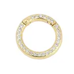 Brass Micro Pave Cubic Zirconia Twister Clasp