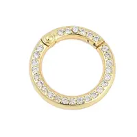 Brass Micro Pave Cubic Zirconia Twister Clasp