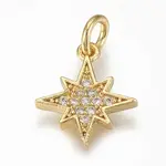 Brass Micro Pave Cubic Zirconia Charms
