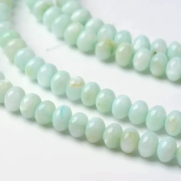 Dyed Natural Freshwater Shell Rondelle Bead Strands