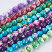 Synthetic Ocean White Jade Beads Strands