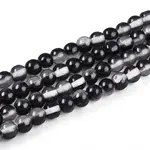 Baking Painted Transparent Glass Beads Strands