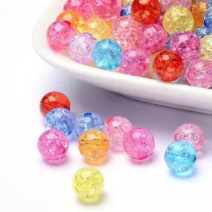Transparent Crackle Acrylic Beads