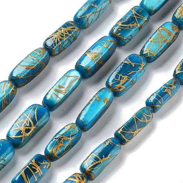 Natural Freshwater Shell Dyed Beads Strands