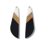 Opaque Resin & Walnut Wood Big Pendants