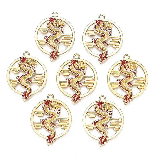 Rack Plating Alloy Enamel Pendants