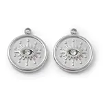 304 Stainless Steel Rhinestone Pendants