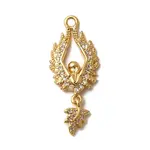 Brass Micro Pave Cubic Zirconia Pendants