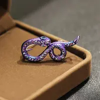 Snake Alloy Rhinestone Brooches for Backpack Clothes