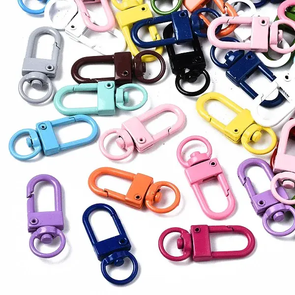 Spray Painted Eco-Friendly Alloy Swivel Snap Hooks Clasps