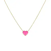 304 Stainless Steel Heart Pendant Necklaces