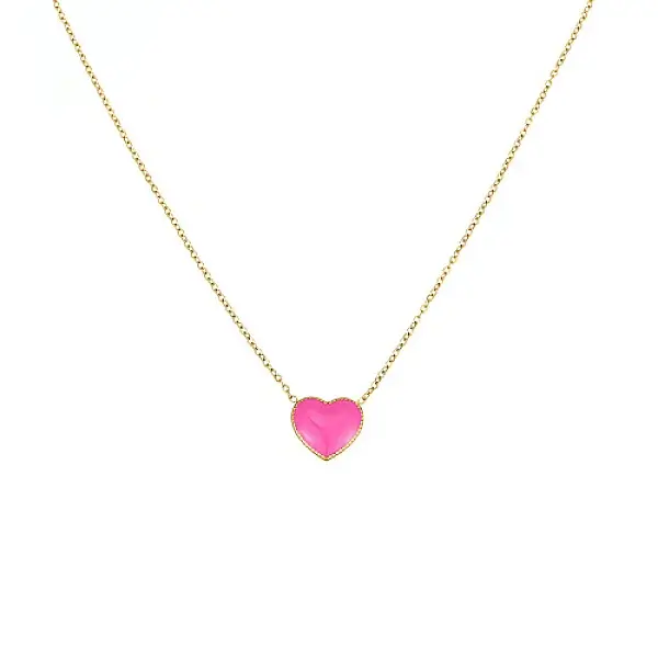 304 Stainless Steel Heart Pendant Necklaces