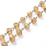 Handmade Electroplate Glass Beaded Chains