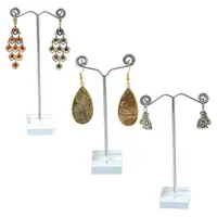 3Pcs T Bar Earring Organic Glass Displays Sets