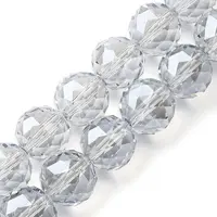 Transparent Electroplate Glass Beads Strands