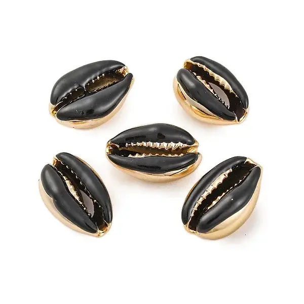 Electroplated Cowrie Shell Beads