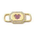 Brass Cubic Zirconia Connector Charms