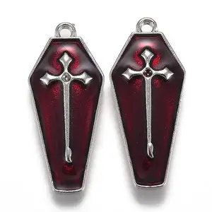 Halloween Theme Alloy Enamel Pendants