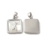 Natural Shell Square Charms