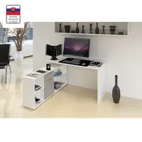 Pc stůl, bílá / beton, noe new