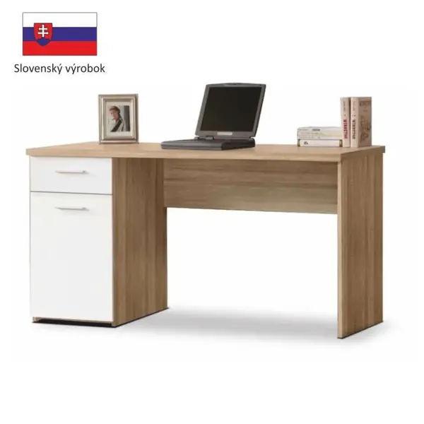 Pc stůl, dub sonoma / bílý, egon