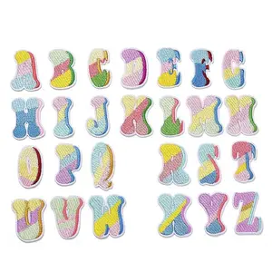 Letter A-Z Embroider Thread Cloth on/Sew On Patches