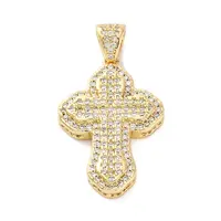 Brass Micro Pave Cubic Zirconia Pendants
