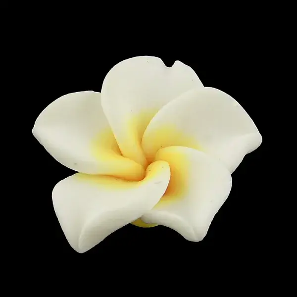 Handmade Polymer Clay 3D Flower Plumeria Beads