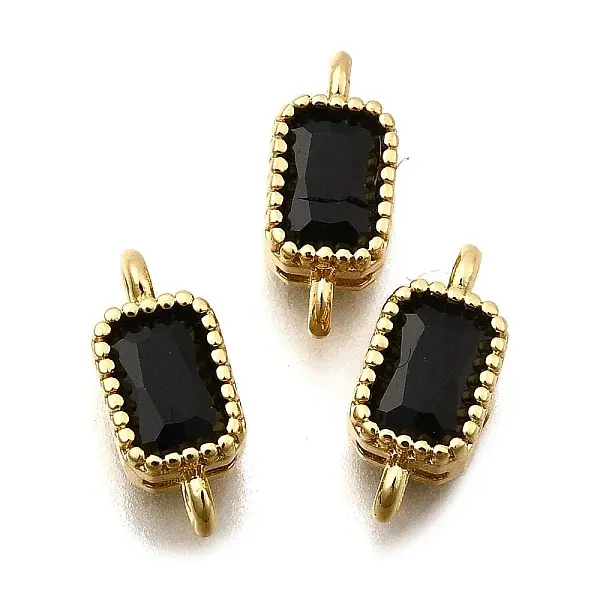 Real 18K Gold Plated Brass Micro Pave Cubic Zirconia Links Connectors