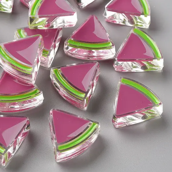 Transparent Enamel Acrylic Beads