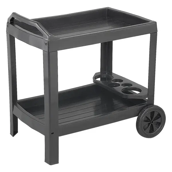 ZAHRADNÍ SERVÍROVACÍ VOZÍK, antracitová,