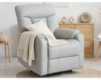 Křeslo s elektrickým polohováním Fiona, světle šedá látka