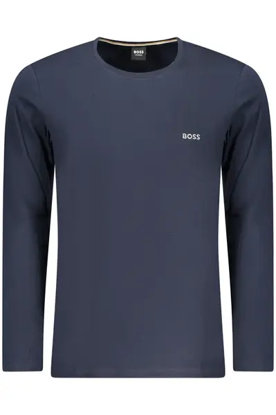 Pánske tričko BOSS s dlhým rukávom, modré