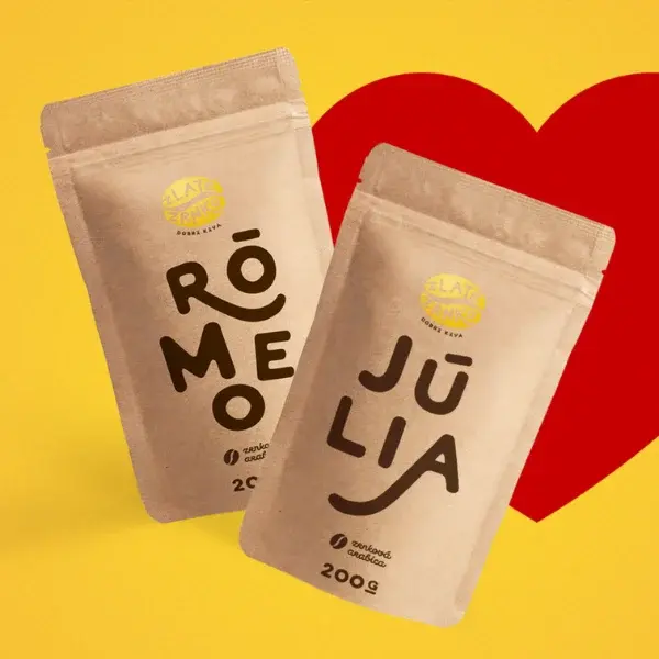 Káva Zlaté Zrnko - Balíček káv pre zaľúbených – Rómeo & Júlia 400g