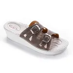 Dámské anatomické pantofle na klínku hnědé vel. 37