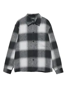 Pull&Bear Prechodná bunda  sivá / čierna / biela